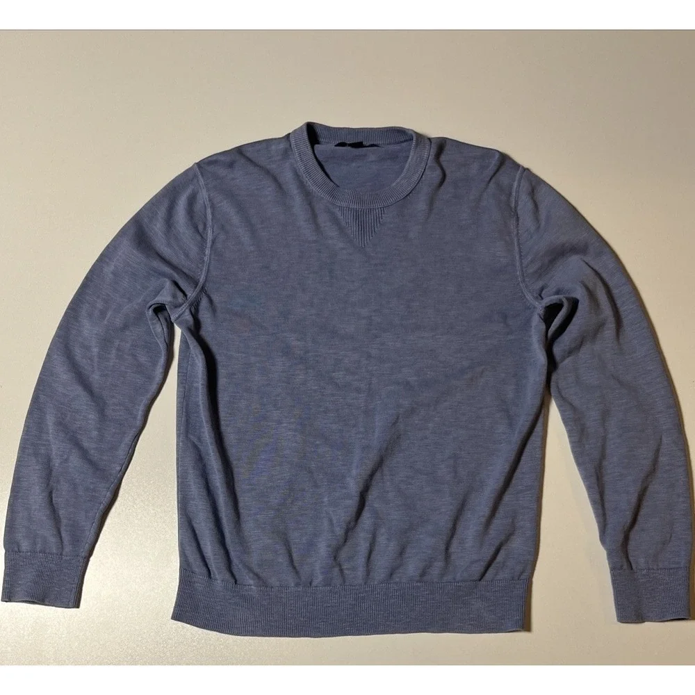 Banana‎ Republic Cotton Club Knit Sweater Size S Periwinkle Lightweight Crewneck
